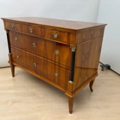 Empire Commode, Cherry Veneer, Brass, Germany circa 1820 - Image 4