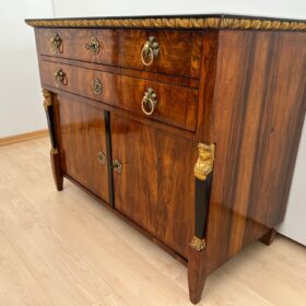 Biedermeier Chest, Walnut Veneer, Cherry, Austria circa 1815