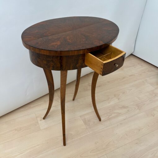 Oval Biedermeier Side Table, South Germany circa 1820 - Image 5