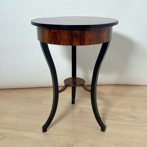 Round Biedermeier Sewing Table, South Germany circa 1825 - Image 5