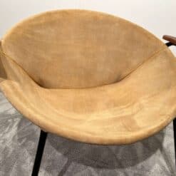 Pair of Balloon Lounge Chairs by Hans Olsen, Yellow Suede, Denmark circa 1960 - Image 6