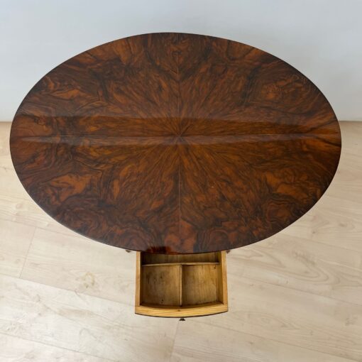 Oval Biedermeier Side Table, South Germany circa 1820 - Image 6