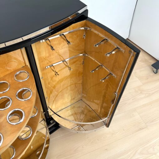Art Deco Bar Cabinet, Black Lacquer, France circa 1930 - Image 7
