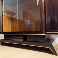 Art Deco Vitrine Sideboard, Macassar Ebony, Maple, Brass, Paris circa 1930 - Image 7