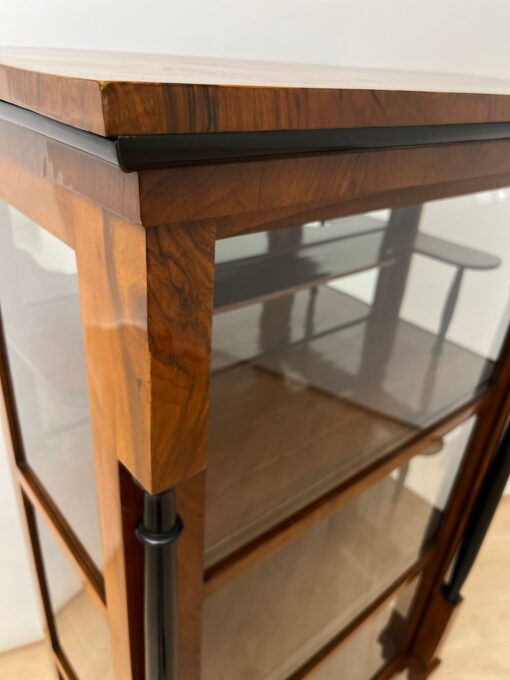 Biedermeier Vitrine, Walnut, Brass, South Germany circa 1830 - Image 8