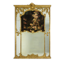 Large Louis XVI Style Trumeau Mirror- Styylish
