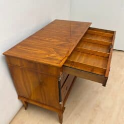 Empire Commode, Cherry Veneer, Brass, Germany circa 1820 - Image 9