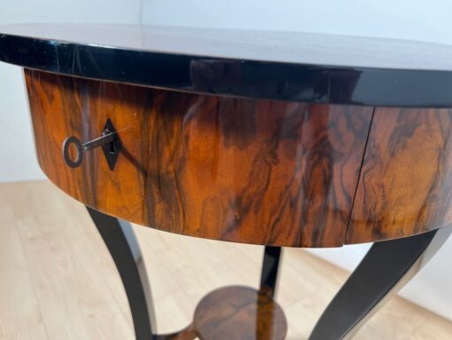 Round Biedermeier Sewing Table, South Germany circa 1825 - Image 9