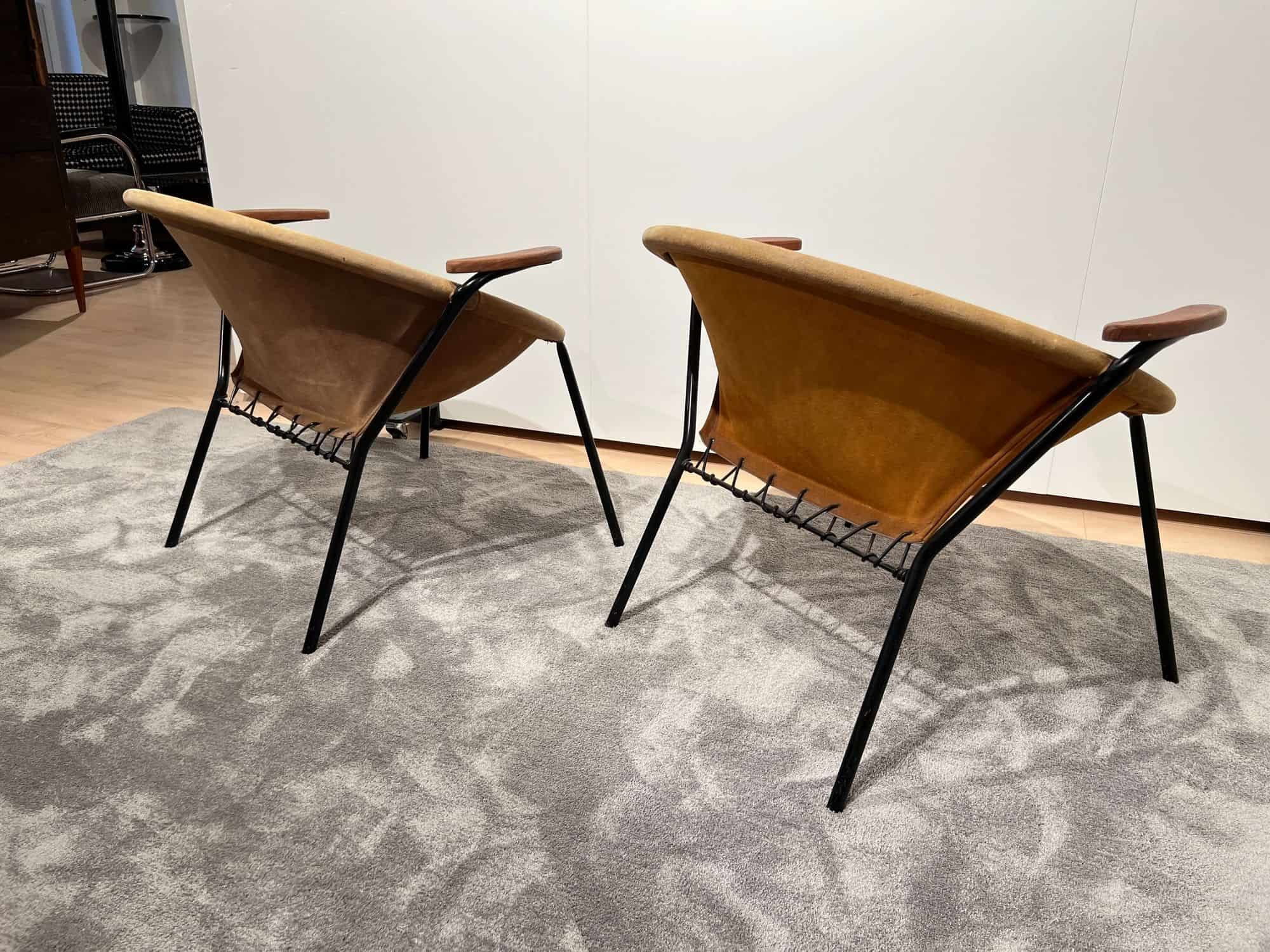 Pair of Balloon Lounge Chairs by Hans Olsen, Yellow Suede, Denmark circa 1960 - Image 10