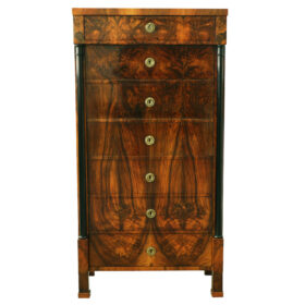 Viennese Biedermeier Walnut Secretaire. Vienna, c. 1825