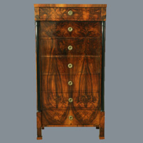 Viennese Biedermeier Walnut Secretaire. Vienna, c. 1825