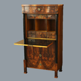 Viennese Biedermeier Walnut Secretaire. Vienna, c. 1825
