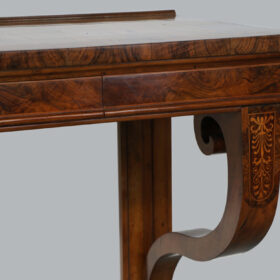 Viennese Biedermeier Walnut Console, c. 1825.
