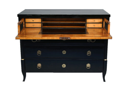 Ebonized Biedermeier Bureau-Commode - front view- Styylish