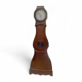 Swedish Antique Mora Clock, Natural French Polish 1800s