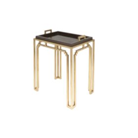 Serving Table, Maison Jansen, brass and melamine, 1970s