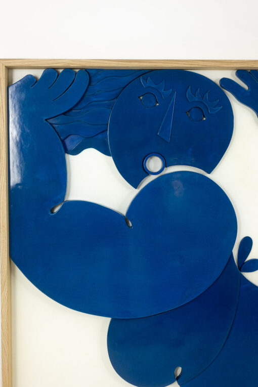 Bas-relief Panel, Entitled 'I swim in happiness,' Contemporary - Image 2