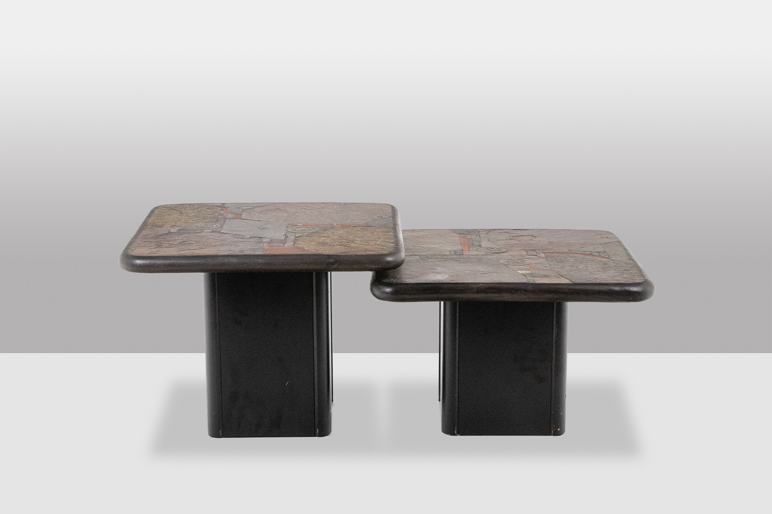 Pair of Brutalist Tables, Paul Reinier Kingma, 1970s. - Image 2