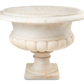 Medicis Marble Vase with Gaudronnée Body Circa 1880