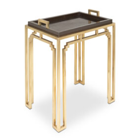 Serving Table, Maison Jansen, brass and melamine, 1970s