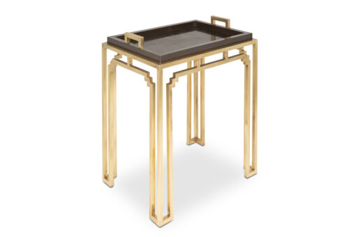 Serving Table, Maison Jansen, brass and melamine, 1970s - Image 2
