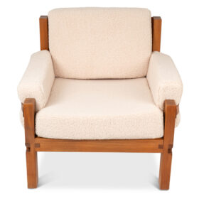 Pair of Pierre Chapo armchairs. 1970s.