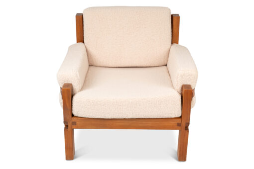 Pair of Pierre Chapo Armchairs- front view one chair- Styylish
