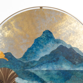 Oxidized Brass Marquetry Board, Contemporary