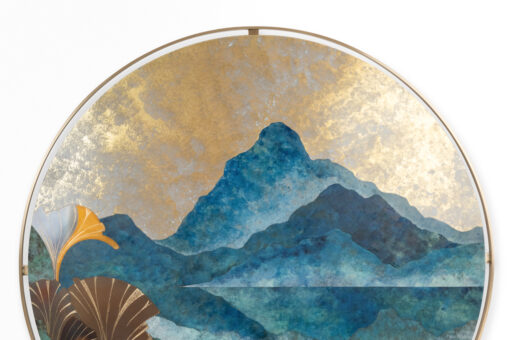 Oxidized Brass Marquetry Board, Contemporary - Image 2