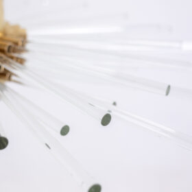 Radiant Glass Tube Chandelier, Contemporary