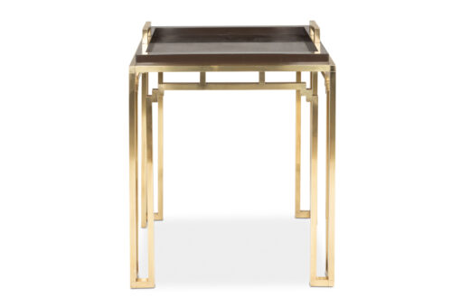 Serving Table, Maison Jansen, brass and melamine, 1970s - Image 3