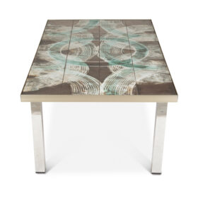 Coffee Table, with Ceramic and Chrome-plated Top. Circa 1970