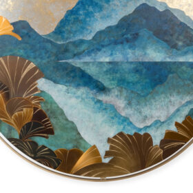 Oxidized Brass Marquetry Board, Contemporary