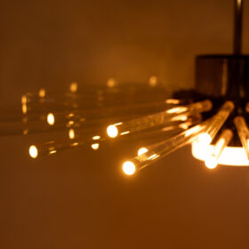 Radiant Glass Tube Chandelier, Contemporary