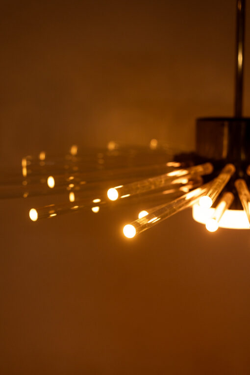 Radiant Glass Tube Chandelier, Contemporary - Image 4