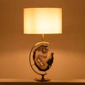 Bronze and Amethyst Lamp, 1970s.