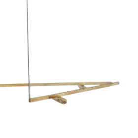 Glass and Bronze Fire Screen, Jacques Adnet, 1950s.