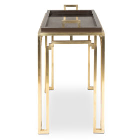 Serving Table, Maison Jansen, brass and melamine, 1970s