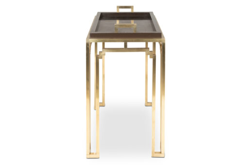 Serving Table, Maison Jansen, brass and melamine, 1970s - Image 4