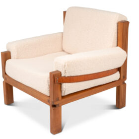 Pair of Pierre Chapo armchairs. 1970s.