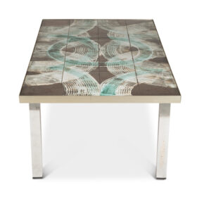 Coffee Table, with Ceramic and Chrome-plated Top. Circa 1970