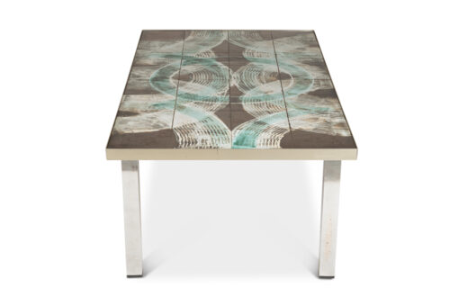 Coffee Table, with Ceramic and Chrome-plated Top. Circa 1970 - Image 4