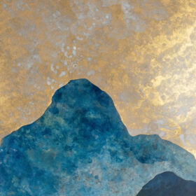 Oxidized Brass Marquetry Board, Contemporary