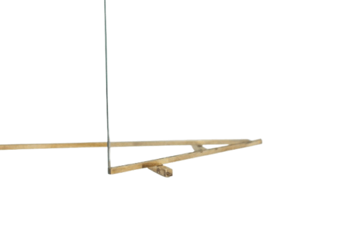 Glass and Bronze Fire Screen, Jacques Adnet, 1950s. - Image 4