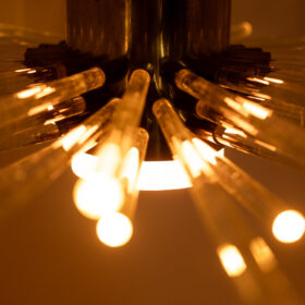 Radiant Glass Tube Chandelier, Contemporary