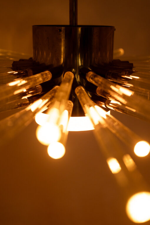Radiant Glass Tube Chandelier, Contemporary - Image 5