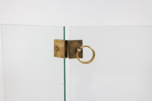 Glass and Bronze Fire Screen, Jacques Adnet, 1950s. - Image 5
