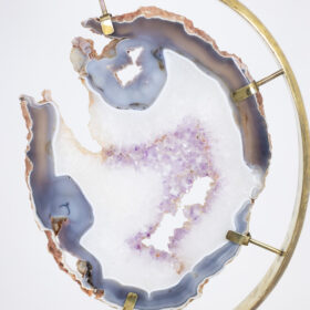 Bronze and Amethyst Lamp, 1970s.