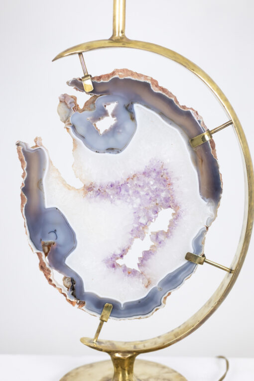 Bronze and Amethyst Lamp, 1970s. - Image 5