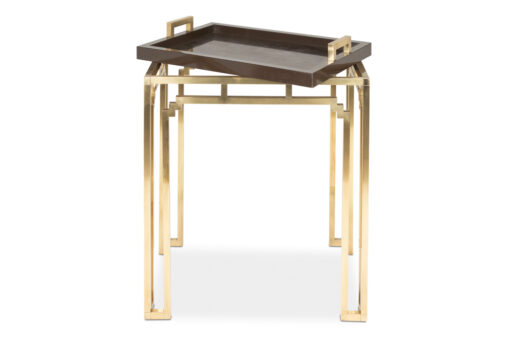 Serving Table, Maison Jansen, brass and melamine, 1970s - Image 5